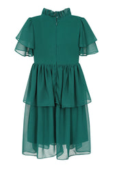 Forest Alpine Green Woodland Embroidered Dress